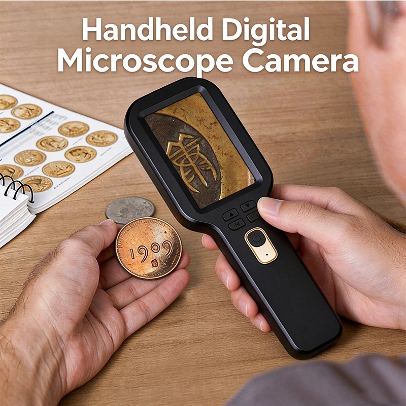 Professional Digital Microscope Camera Smart Electronic Magnifier for Watch Repair Coin Video Photo Inspection Camara Magnifying