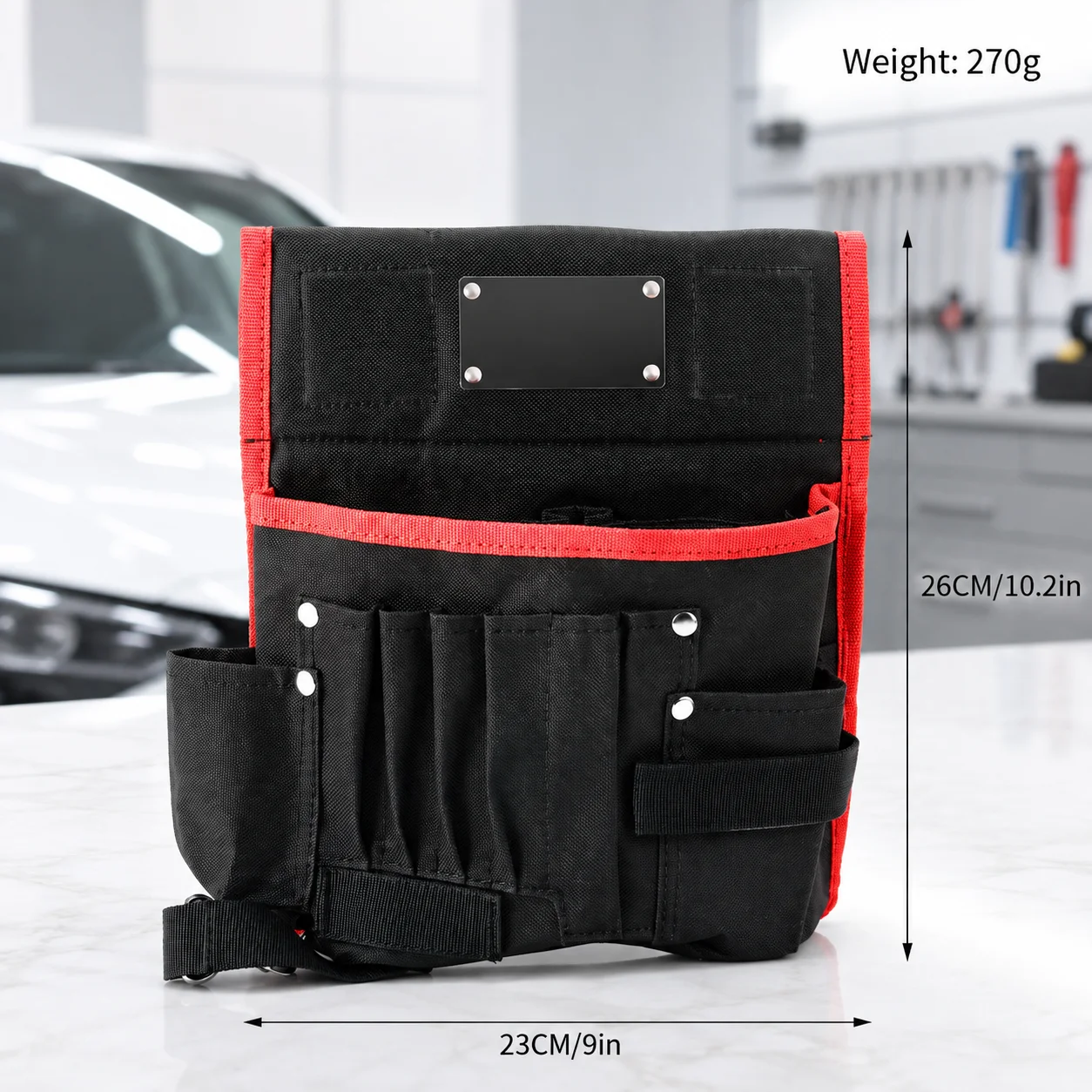 Black Oxford Vinyl Wrap Tool Pouch Bag Car Wrap Tool Storage PPF Window Tint Squeegee Scraper Knife Holder with Waist Belt