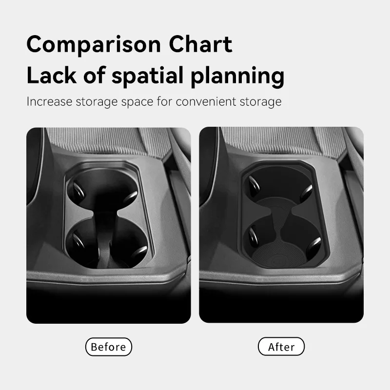 Non-Slip Cup Holder Pad for Toyota bZ4X 2026 Silicone Drink Coaster Shockproof Center Console Mat Protects Cup Holder view 2