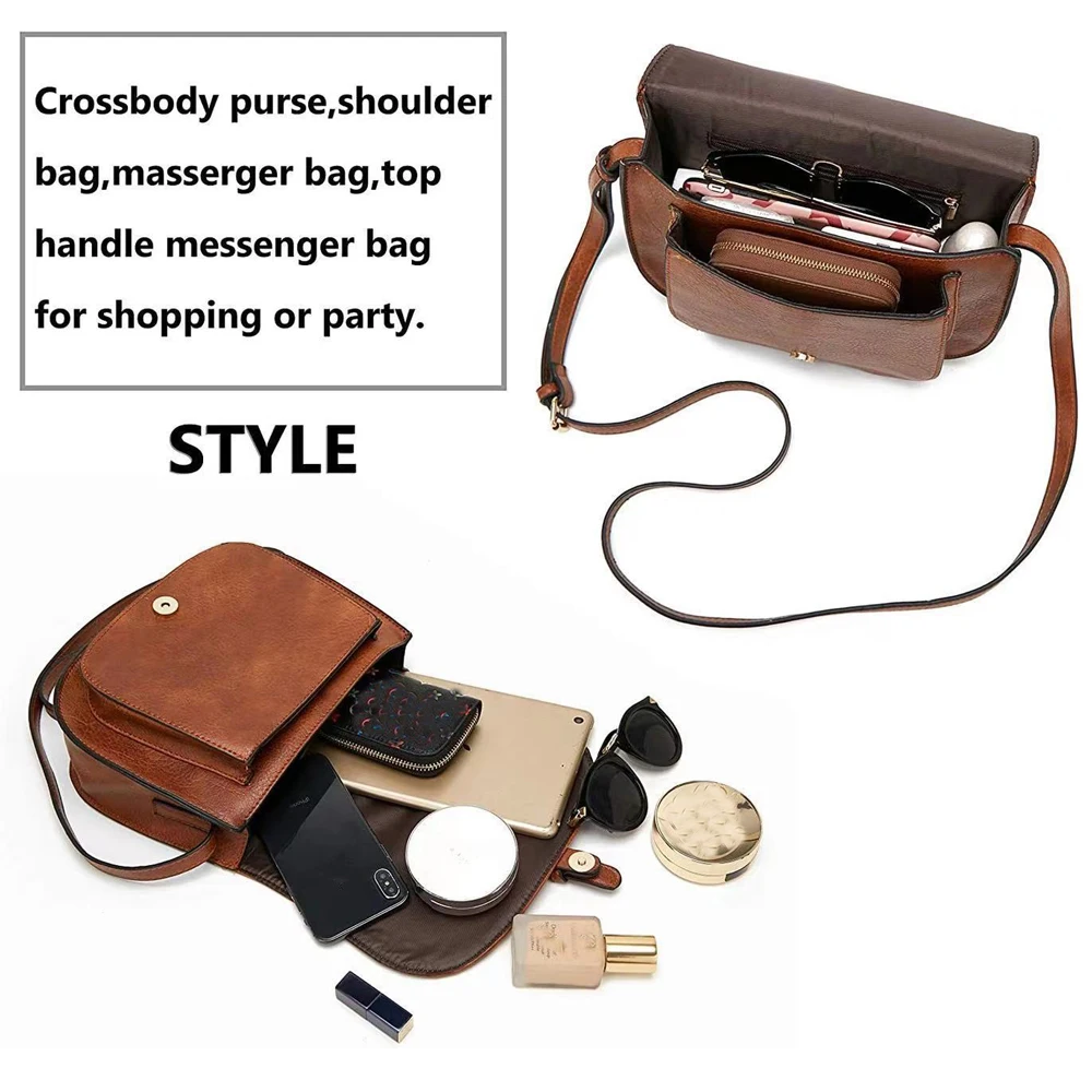 Fashionable New Retro Saddle Bag Versatile Single Shoulder Bag Crossbody Women\'s Bag European and American Fashion Women\'s Half