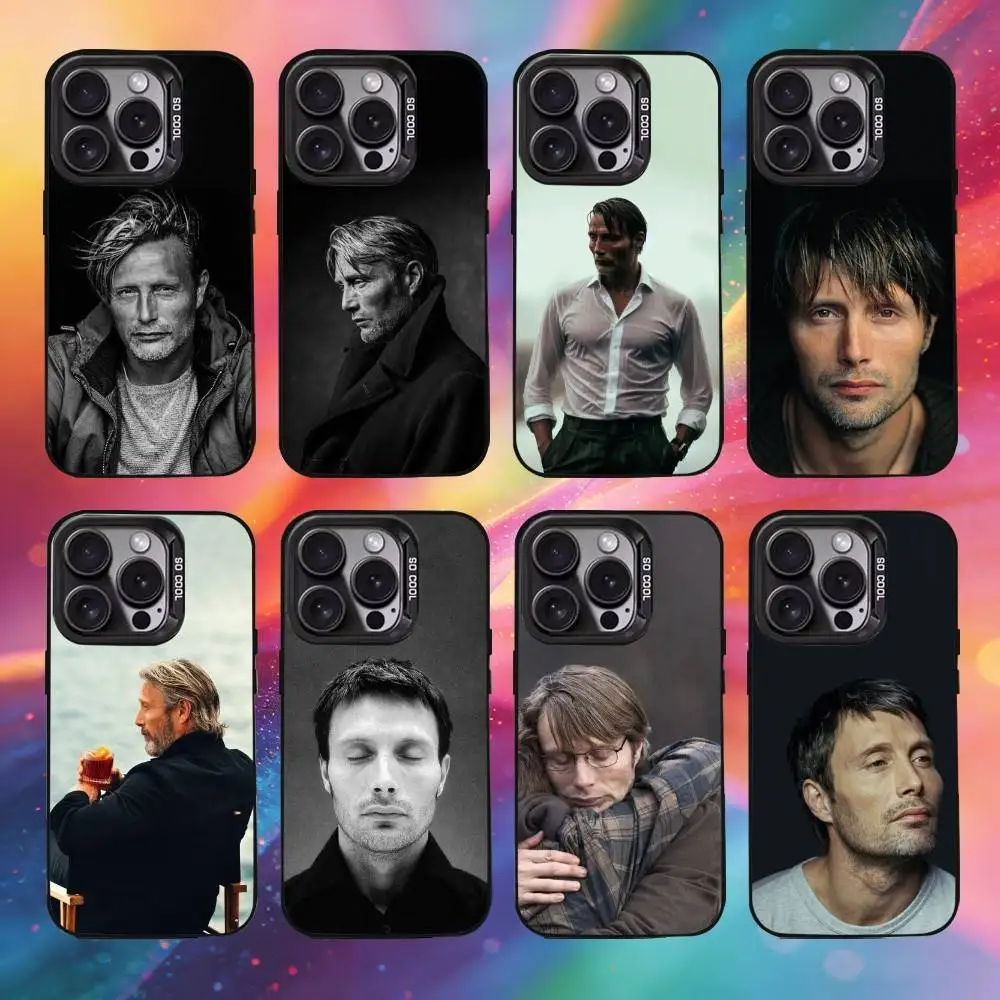

M-Actor M-Mads M-Mikkelsen-n Phone Case For iPhone17, 16,15,14,13,12 Pro Max Black Candy Matte Shockproof Cover