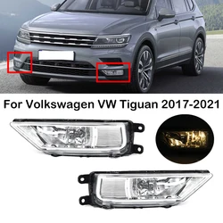 Left Right Car Front Bumper Fog Light Assembly Fog Lamp With Halogen Bulbs For Volkswagen VW Tiguan 2017 2018 2019 2020 2021