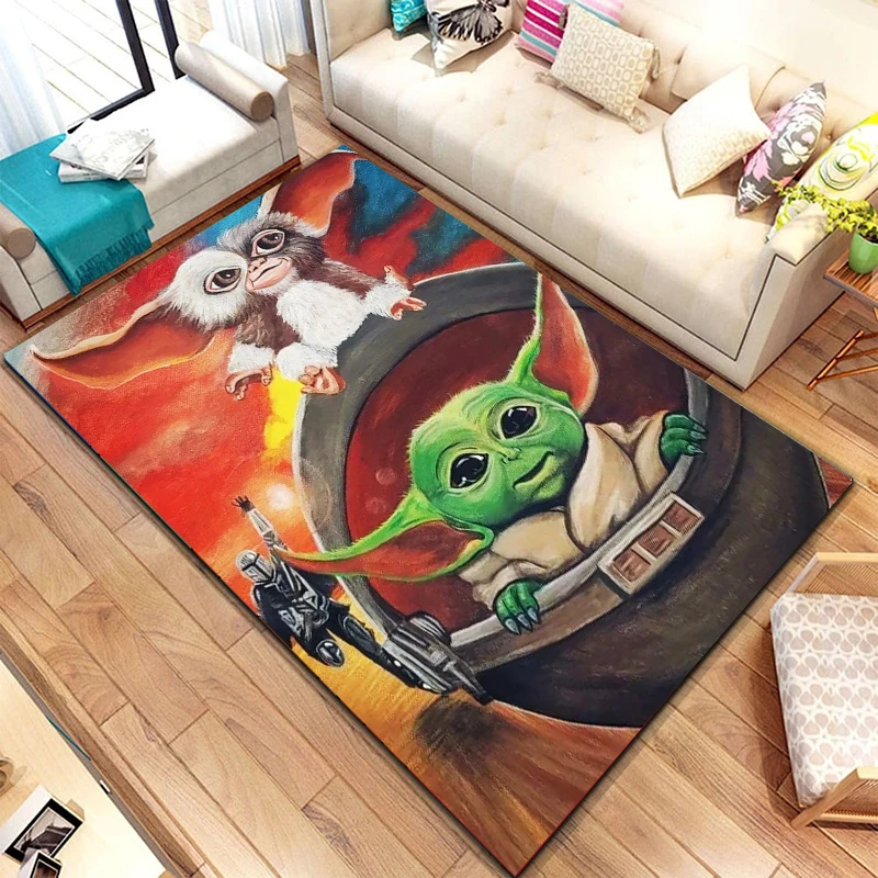 Disney Yoda Baby Non-slip Large Area Rug 3D Carpet for Living Room Kids Bedroom Sofa Doormat Home Decor Children Floor Mats Gift