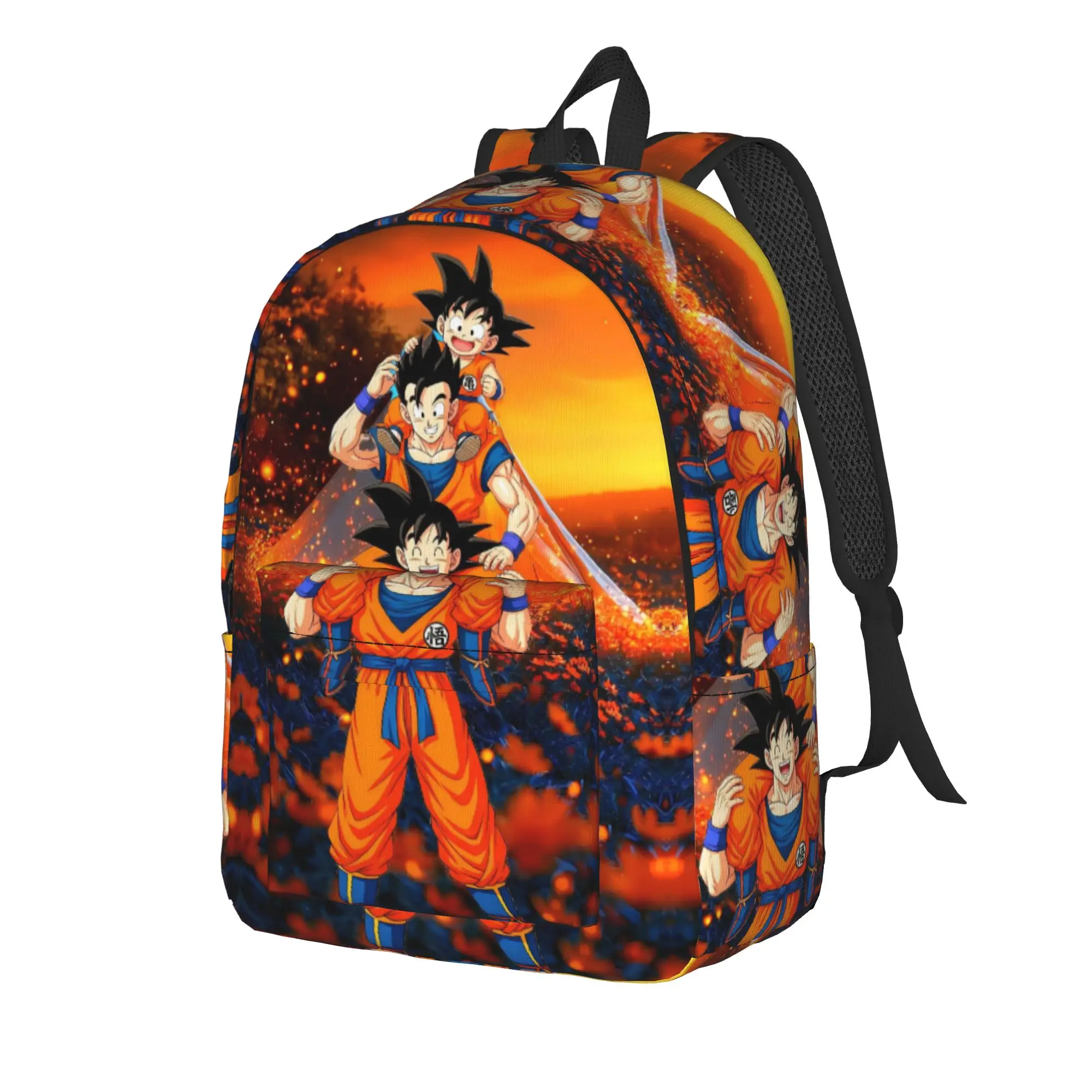 Dragons Ball Anime Song Goku Backpack Student Polyester Sport Backpacks Lightweight School Bags Rucksack Back To School