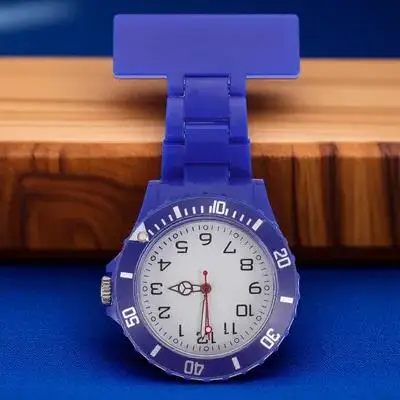 นาฬิกาพยาบาลแบบหนีบ 1 ชิ้น เข็มเรืองแสง กันน้ำ งานฝีมือประณีตสำหรับบุคลากรทางการแพทย์ นาฬิกาพก