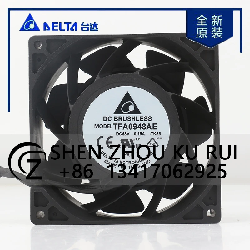 

Delta 5V 12V 24V DC 48V 0.15A AC EC 9038 90X90X38MM 9CM 4-wire Chassis Waterproof Industrial Inverter Mute TFA0948AE Cooling Fan