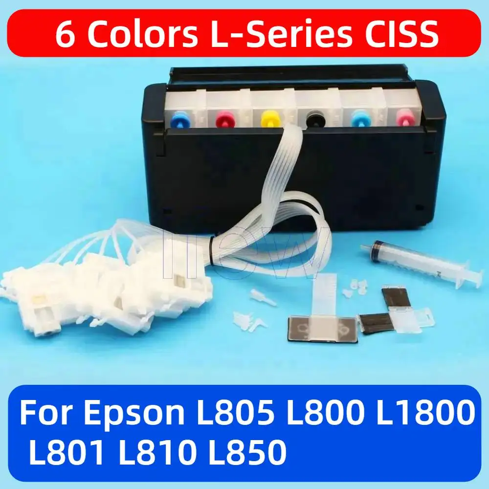 

L1800 6 Colors External CISS Ink Tank System Printer Cartridge Device Kit For Epson L805 L800 L1800 L801 L810 L850 CISS L-Series
