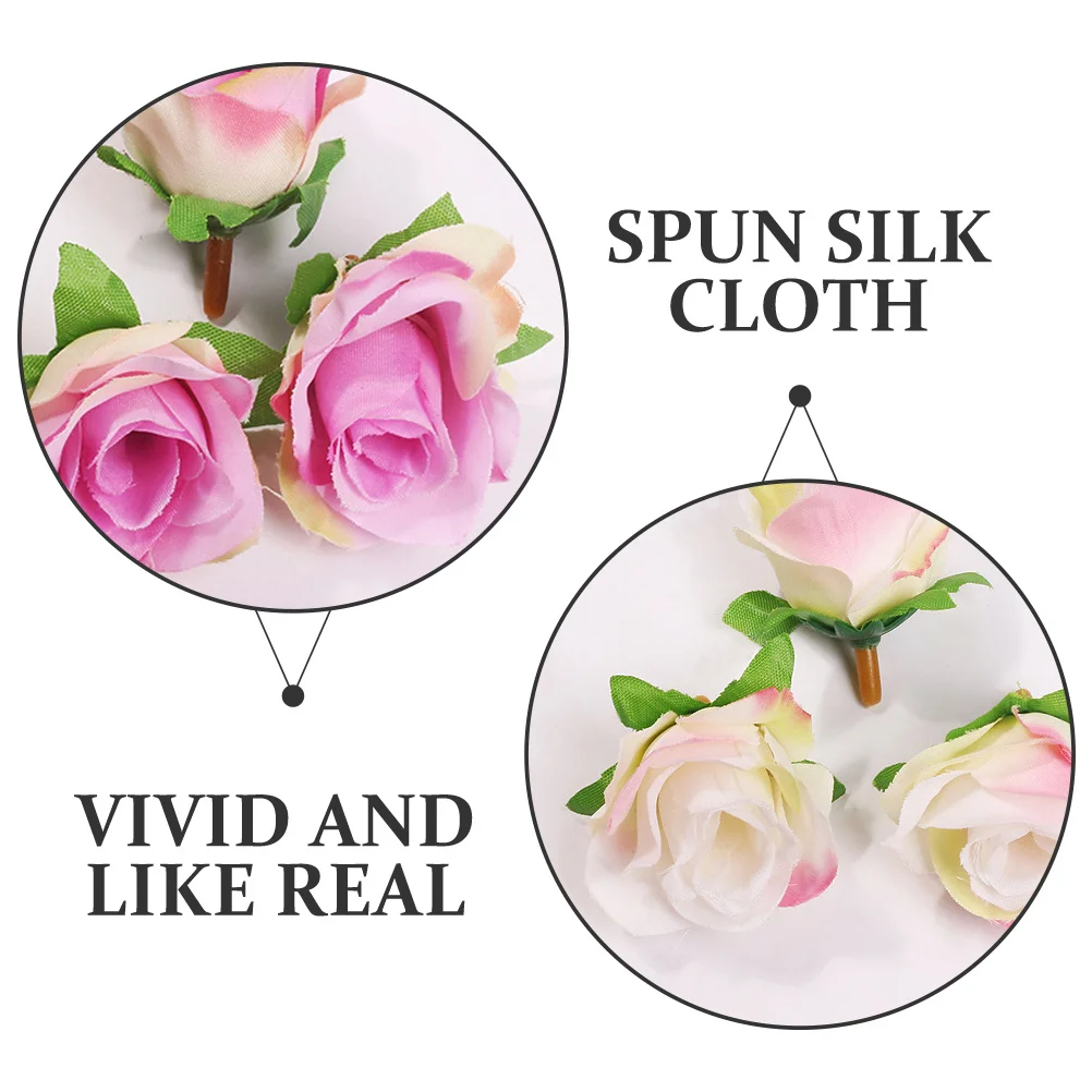 

30Pcs Mini Fake Rose Heads Artificial Flower Heads for DIY Crafts Wedding Decoration Flower Wall Mini Flowers for Crafts