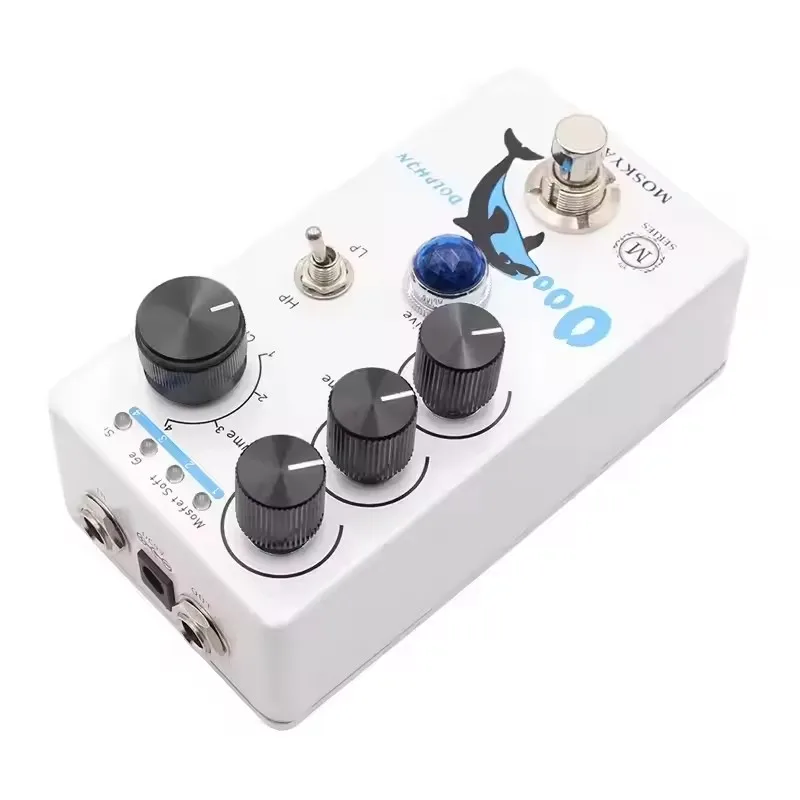 MOSKY DOLPHIN OCD-Based Overdrive/Distortion Pedal – 4 Clipping Modes (MOSFET/GE/Si/Soft) & HP/LP Toggle for Guitarists