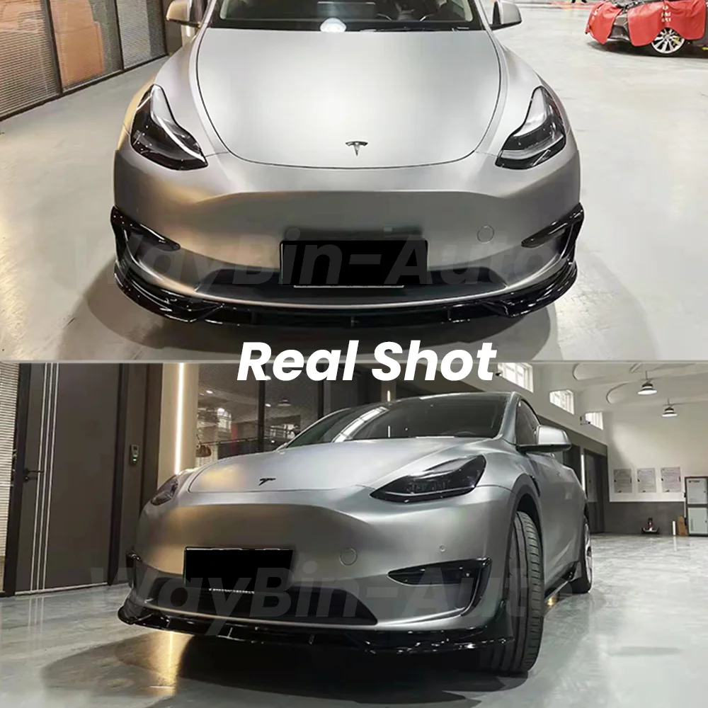 Modello 3 Y 2017-2023 Kit corpo vettura per Tesla Fast Aero Tunning Nero lucido Paraurti anteriore Labbro Diffusore posteriore Spoiler Gonna