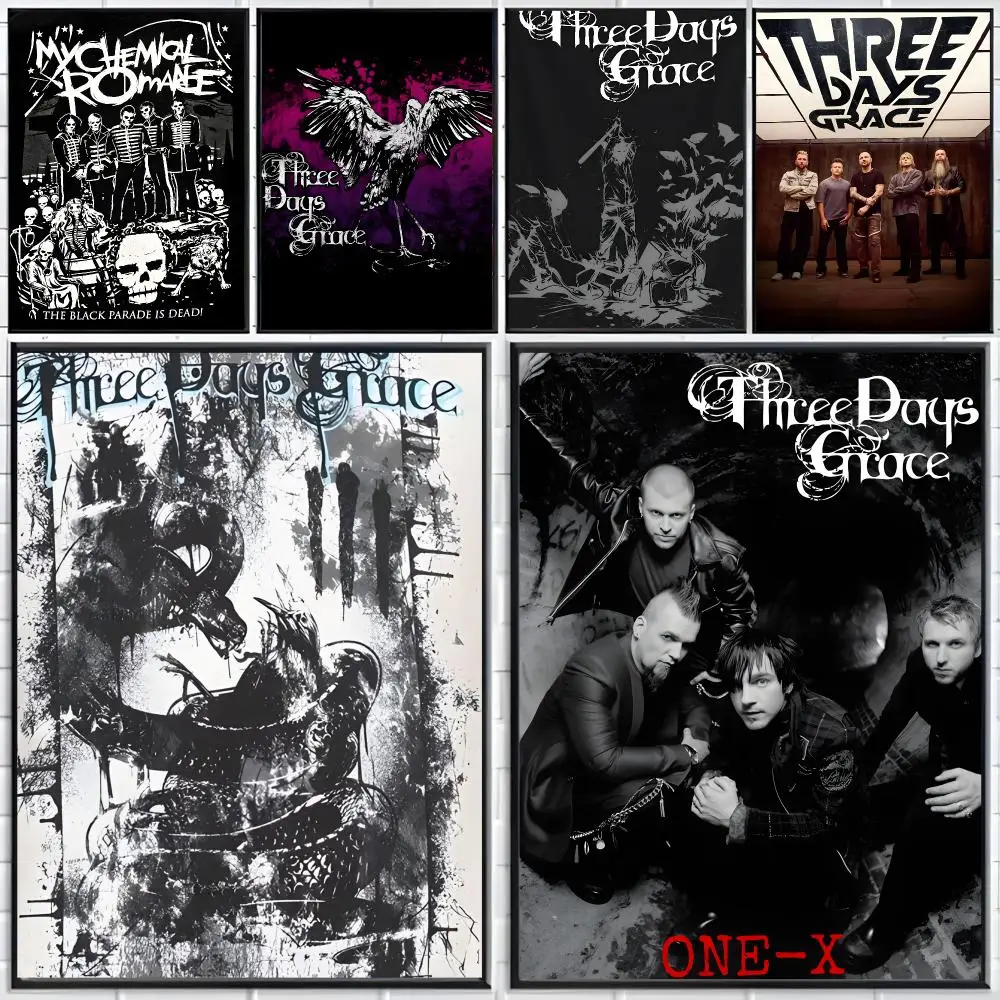 rock band T-Three Days Grace Poster Distinct Home Decor Concepts Chic Indoor Art Pieces
