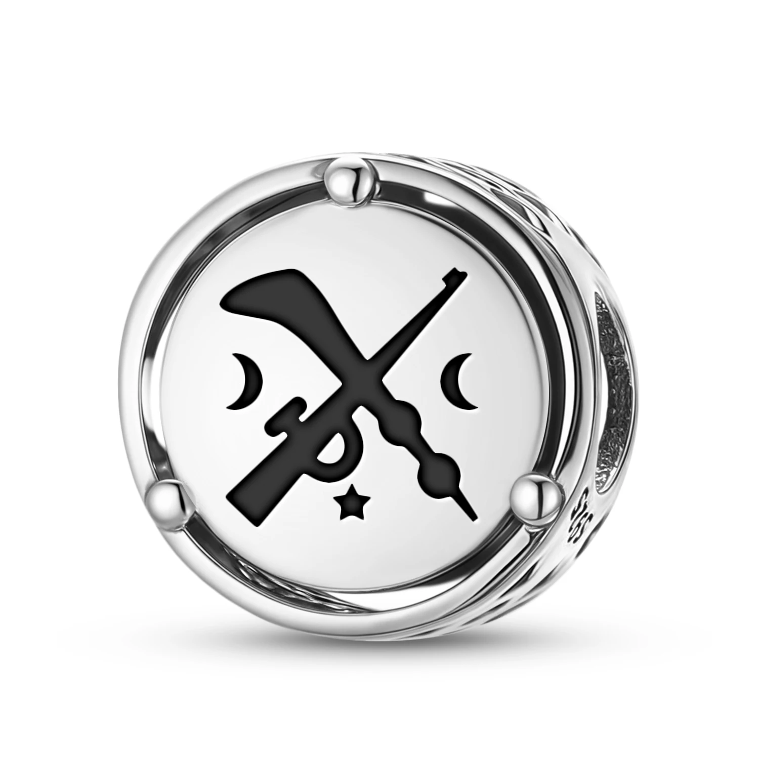 

925 Sterling Silver Adinkra Tuo Ne Akofena Charm Fit Original Bracelet Diy Jewelry Accessories Family Bead