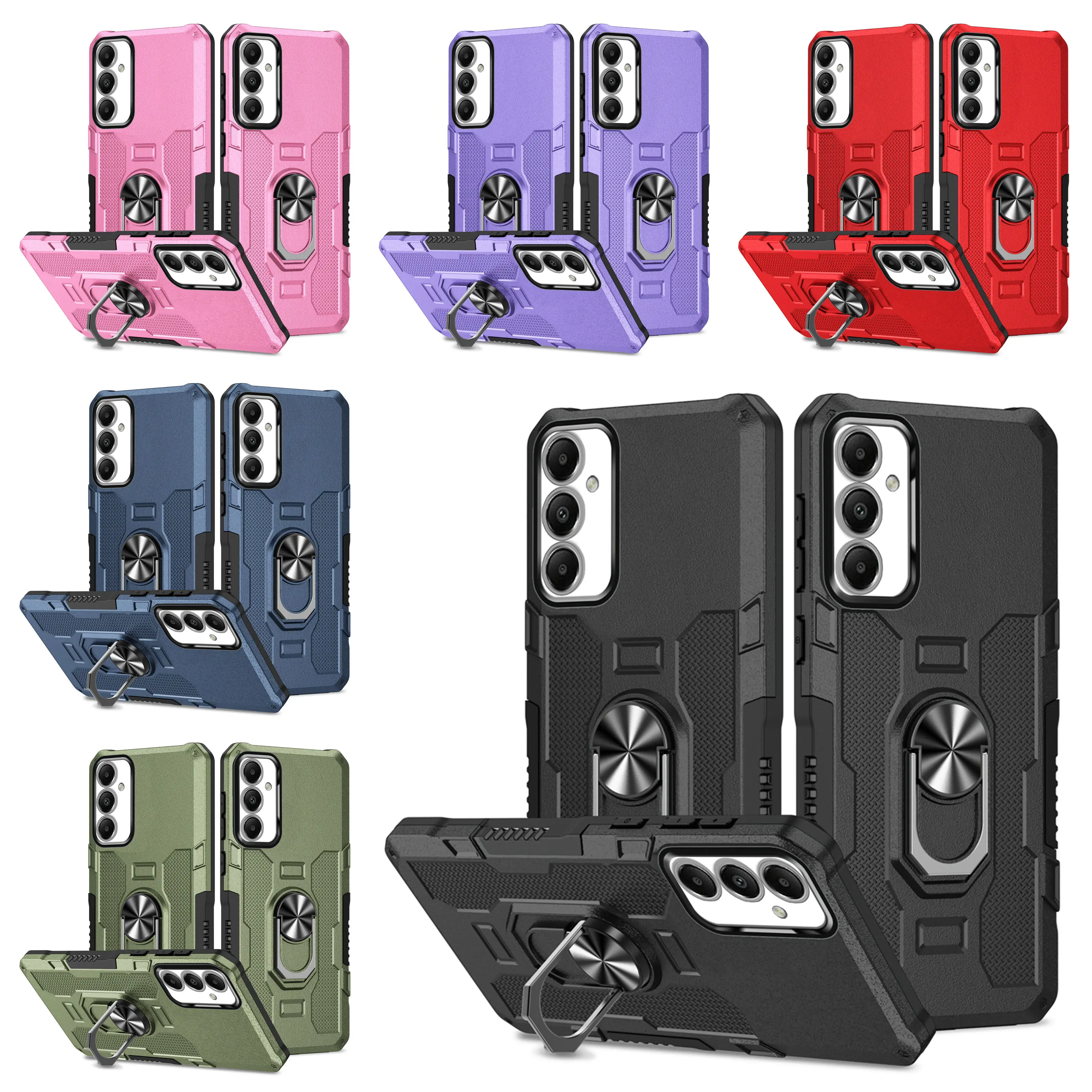 Magnetische Rüstungshülle für Samsung Galaxy A05 A05S A13 A14 A15 A16 A22 A24 A25 A32 A33 A35 A36 A42 A54 A72 Ringhalter Handyhülle