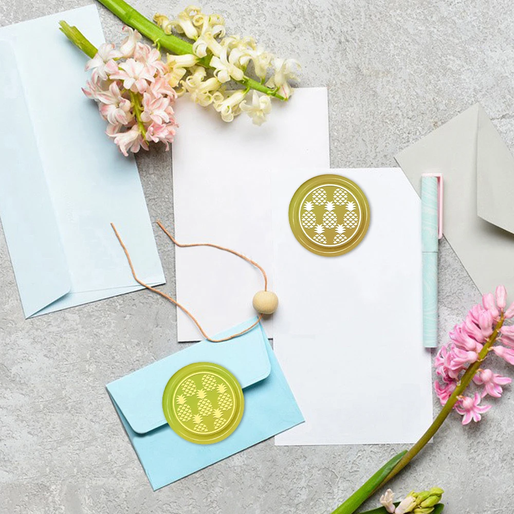 

Wax Seal Stamp Head Glass Removable Sealing Brass Stamp Head for Creative Gift Envelopes Invitations Cards Decoration