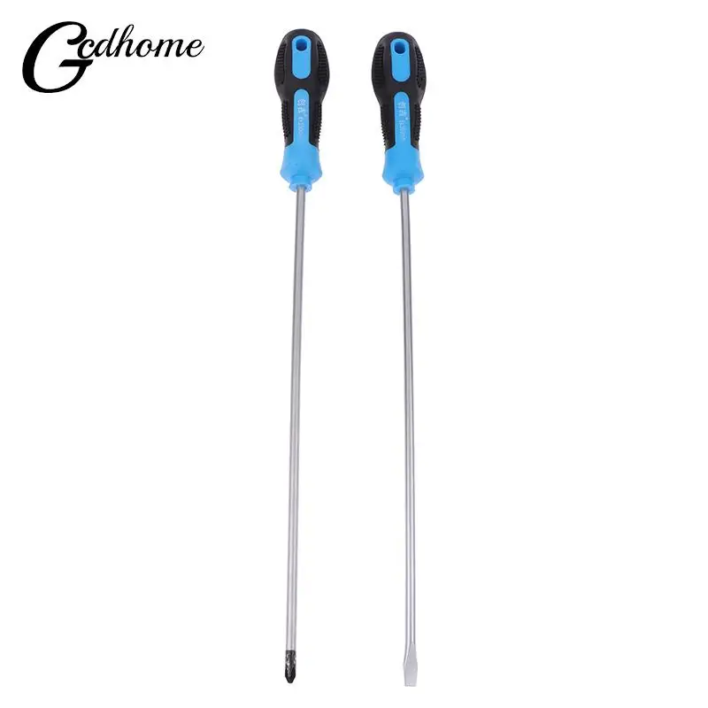 40cm Extended Screwdriver Long Slotted Cross Screwdriver Magnetic Screwdriver With Rubber Handle Repairing Hand Tool