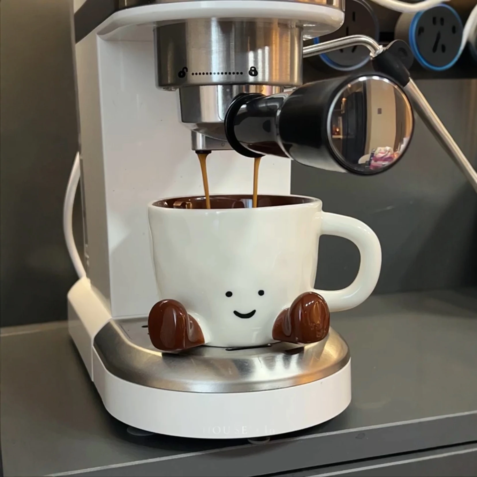 

Creative Cerc Coffee Cup Women's Personal High End Ele American Sle Footprint Design Water Mug Gift