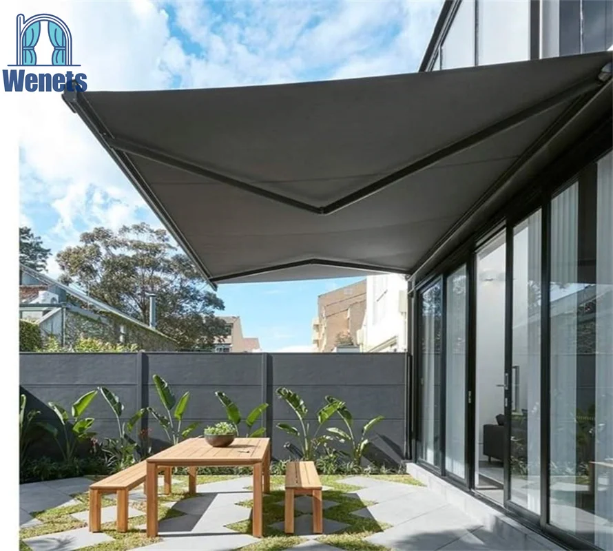 Aluminum Pergola Awning with Integrated LED Lighting