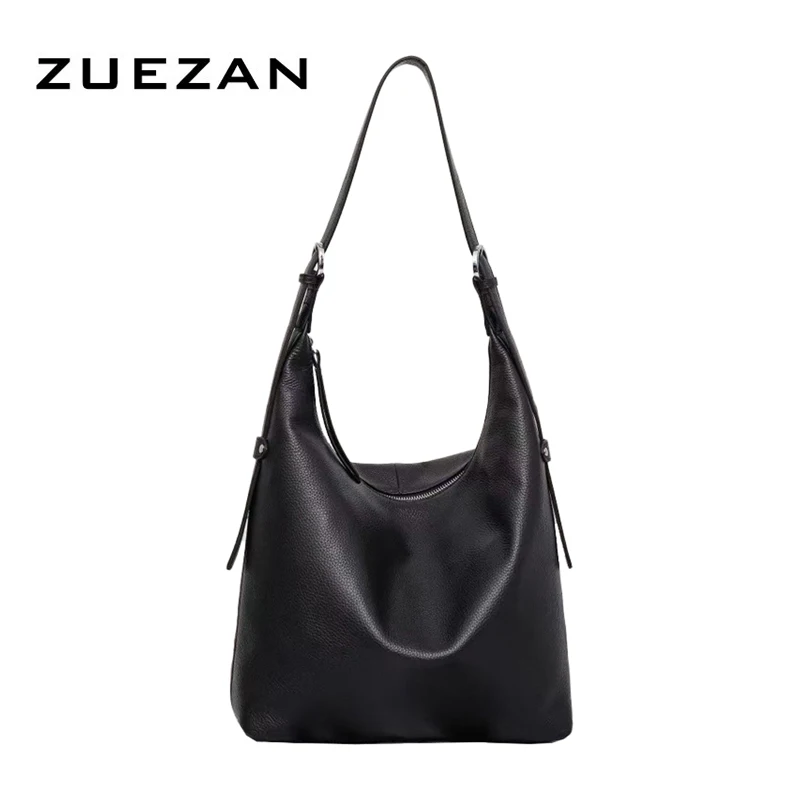 women‘s-genuine-leather-hobo-bag-large-capacity-soft-real-leather-shoulder-tote-bag-casual-daily-handbag-adjustable-strap-a712