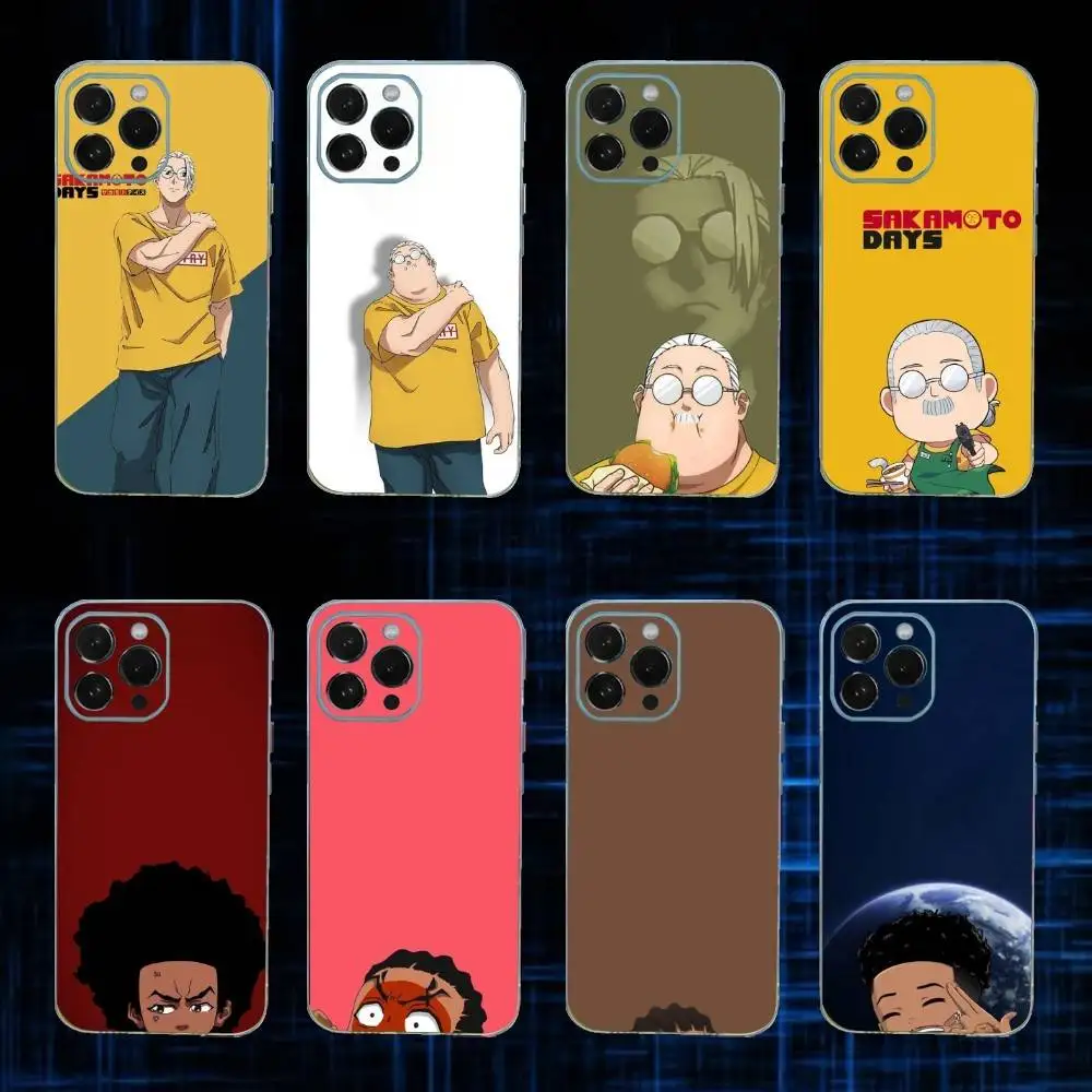 

The Cartoon B-Boondocks Phone Case For iPhone17,16,15,14,13,12,11 Plus,Pro Max Soft Transparent Cover