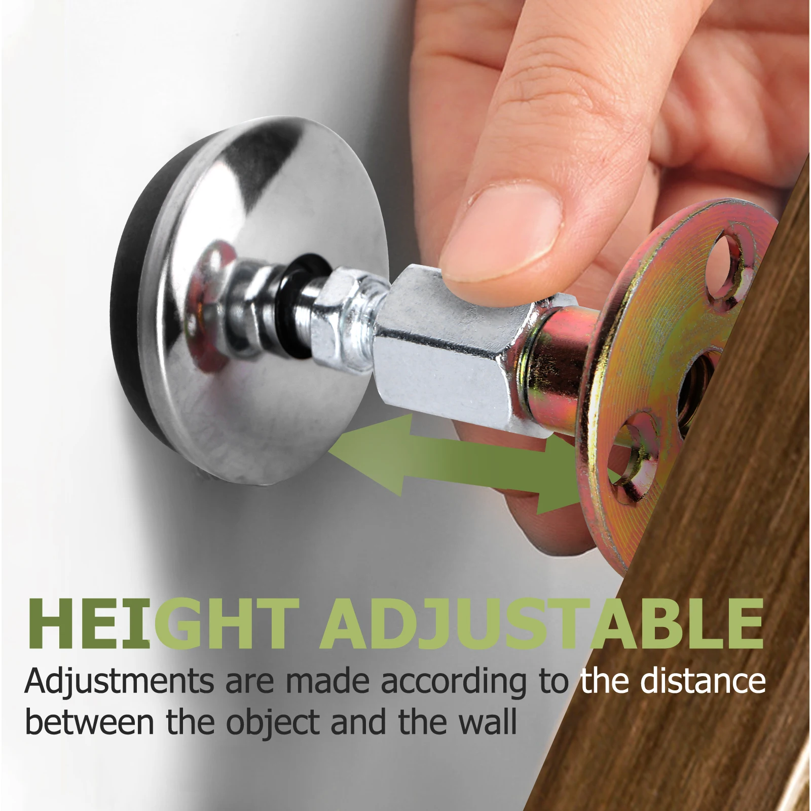 

4pcs Adjustable Bed Frame Anti-Shake Tool Felt Padded Wall Protector Furniture Stabilizer For Beds Cabinets Sofas Bedside