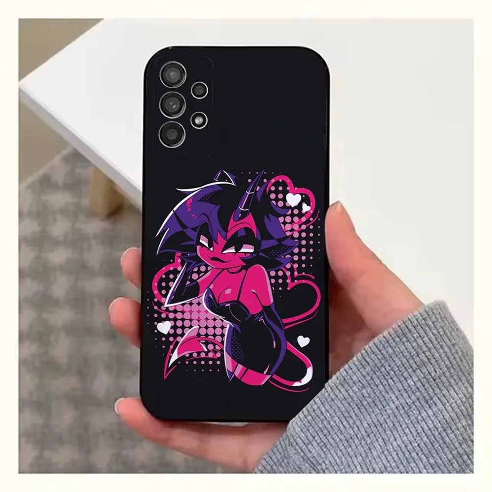 Anime H-Helluva B-Boss Phone Case For Samsung S25,S24,S23,S22,S20,S21,S10,Ultra,Plus,Lite,FE,Soft Silicone Black Cover