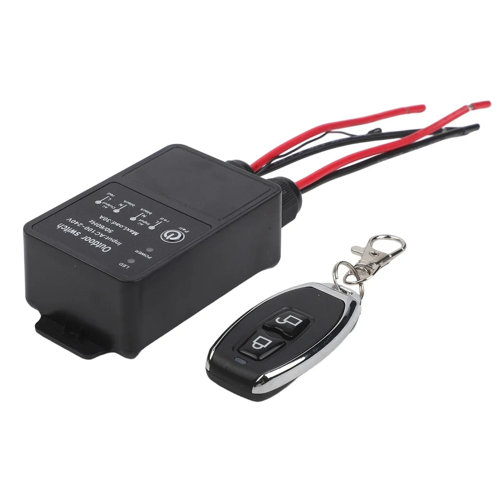 Radio Control 30A Remote Switch For Outdoor Lighting ABS Housing Stable Signal Transmission All-round Coding For Motors