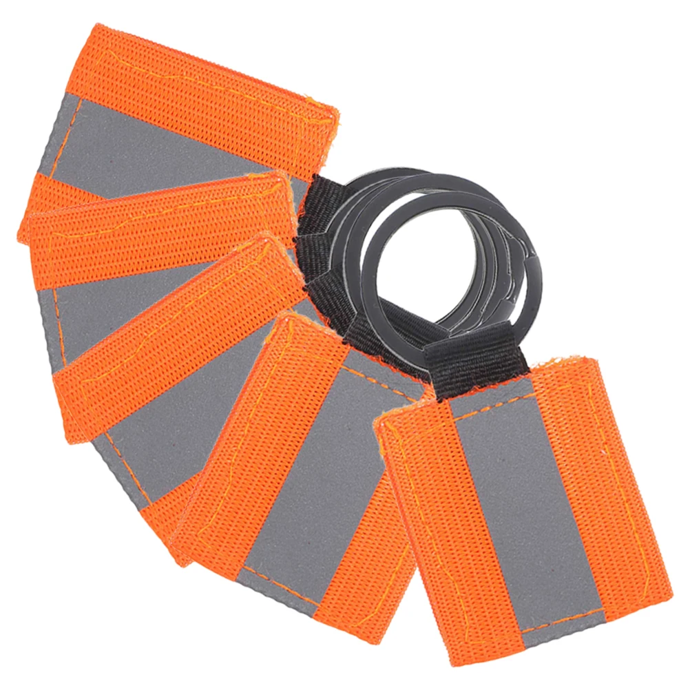 

5pcs Reflective Keychains Double Sided High Visibility for Backpack Zippers Night Reflector Pendants
