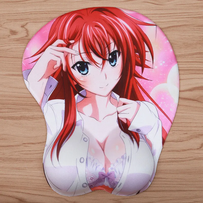 Anime Mouse Pad Gaming Cute 3D Wrist Rest Mousepad Sexy High School DxD Cartoon Computer Desk Mat For Office Table Laptop