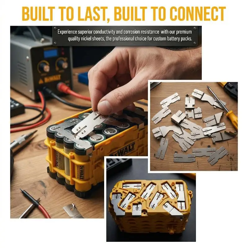 New 18pcs/set Lithium Battery Case 15x18650 Cell Holder BMS PCBA Nickel Connector For DWalt Li-ion Battery 60V