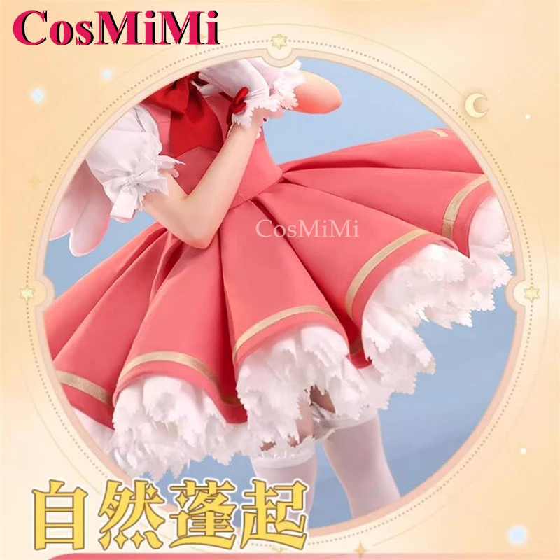 CosMiMi Cardcaptor Sakura Kinomoto Sakura Cosplay Costume Gorgeous Red White Battle Uniform V2.0 Carnival Role Play Clothing New