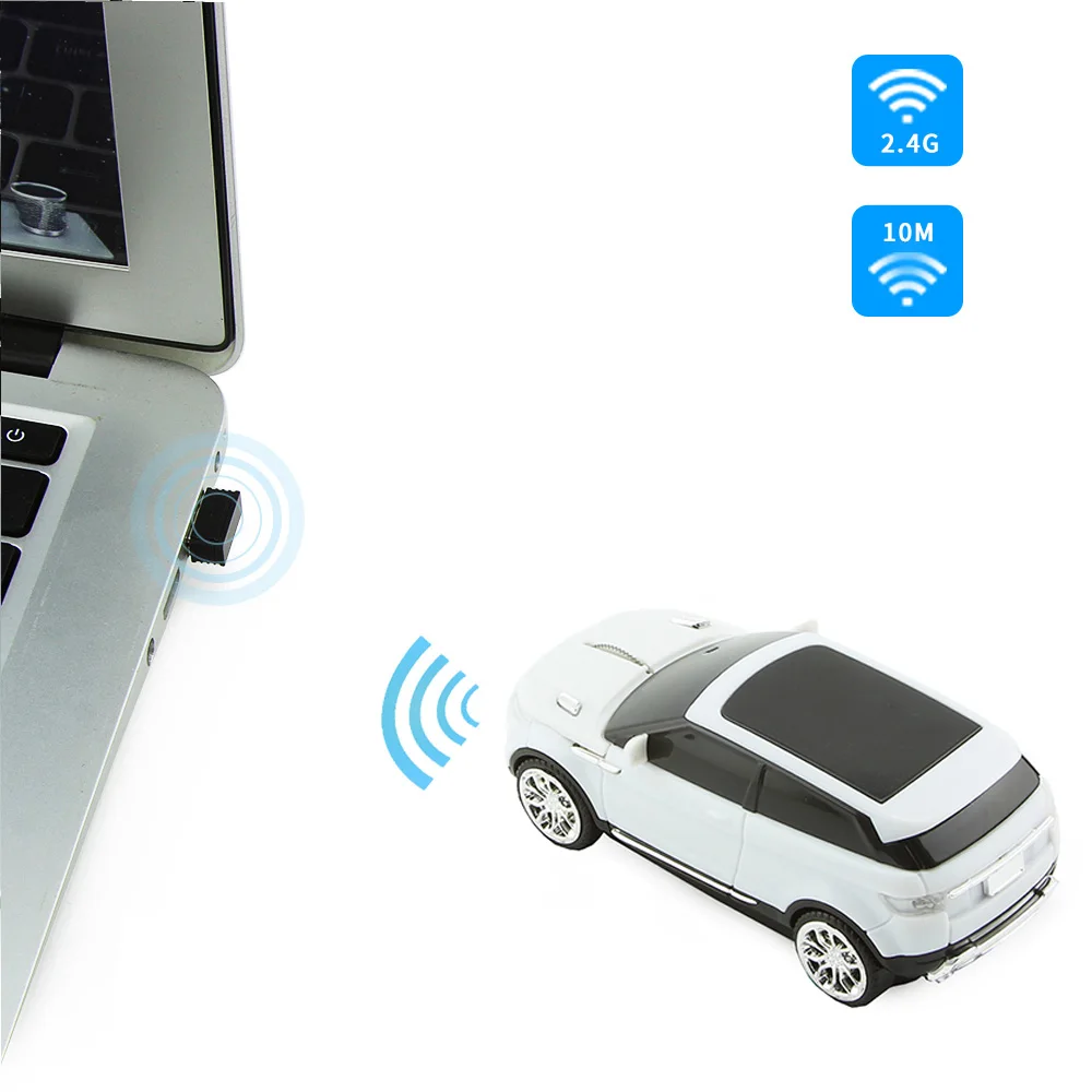 

Wireless Car Appearance Mouse 2.4G Plug And Play Cute Gift Computer Parts Boy Light Weight Portable Office Use PC Multi Colors