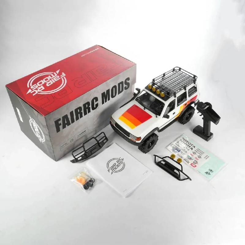 FRC 1/10 نسخة مصقولة LC80 معدلة ثلاثة ألوان RC 4WD محاكاة كهربائية على الطرق الوعرة مركبة 2.4G التحكم عن بعد لعبة للأولاد الكبار