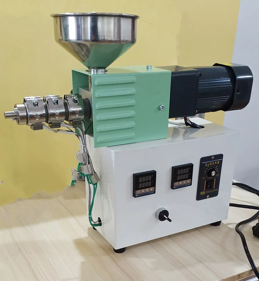 Small Pelletizing Extruder Diy Scale Material Plastic Small Lab Scale Desktop Extruder Screw Machine Granulating Line