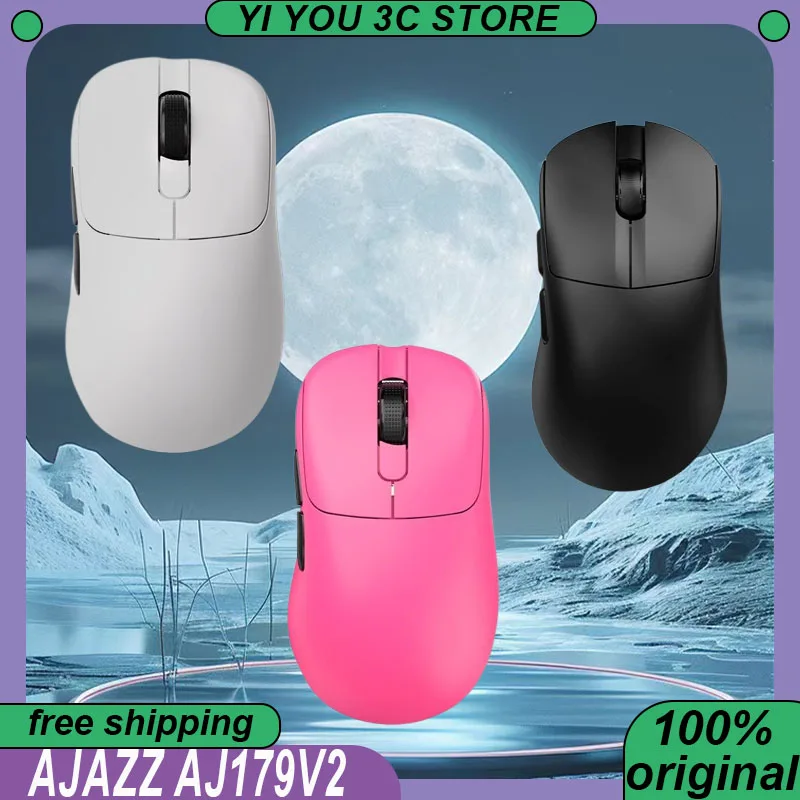 

AJAZZ AJ179V2 Esports Mouse Wireless Tri-mode PAW3311/3395 800mAh Lightweight Mouse with Charger PC Gaming Mice AJ179NL