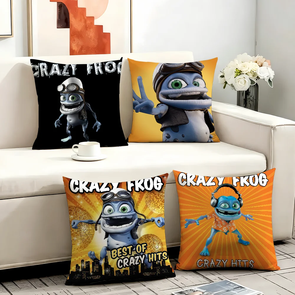 Singer Crazy Frog cushion cover Anti-dustmite Sofa Cushion Decorative Office Cover Lounge Area Indoor & Outdoor Use