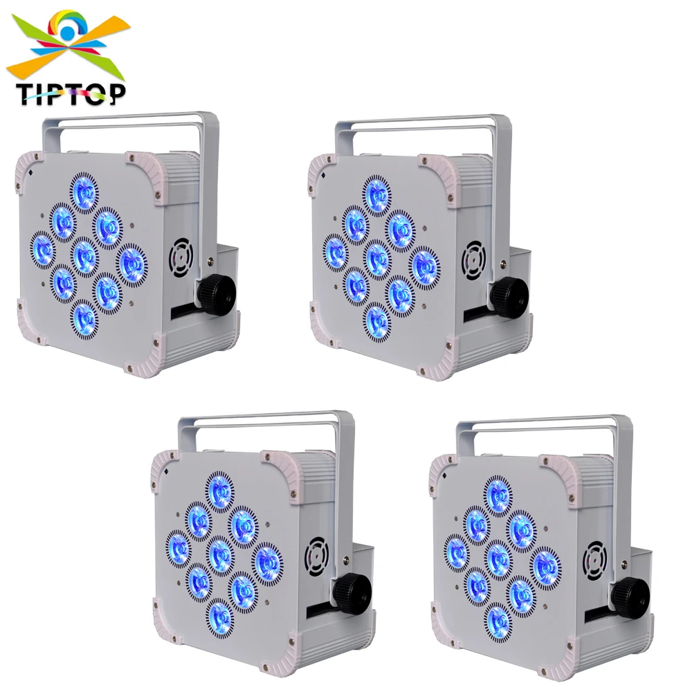 Gigertop 4PCS Battery Power Wireless 9X18W IRC DMX LED Par Light DJ Disco Party Decoration Stage Lighting Effect