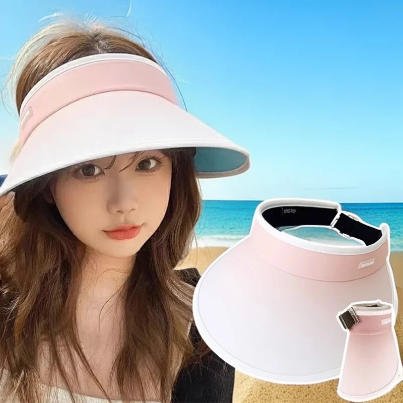 المرأة الصيف الشمس حماية التغيير التدريجي فارغة قبعة الشمس الأشعة فوق البنفسجية حافة كبيرة واقي الوجه قبعة الشمس ركوب المرأة قبعة الشمس قبعة للشاطئ 2