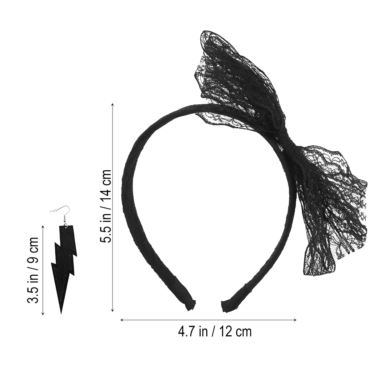 신축성 있는 망사 장갑 레이스 헤어밴드 네온 귀걸이 80년대 의상 액세서리 오렌지 레이스 헤어밴드 네온 귀걸이 망사 장갑