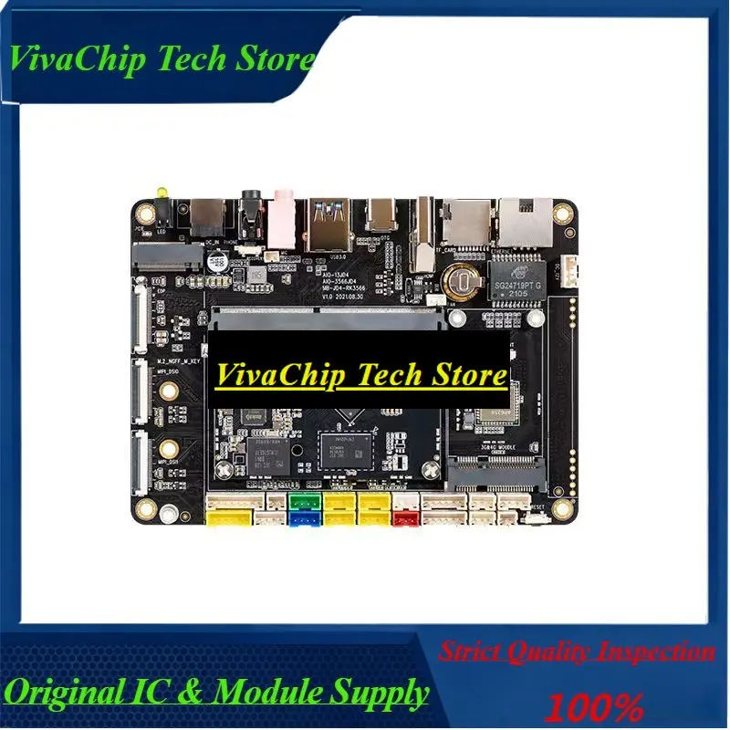 VivaCmartfly AIO-3566JD4 AI-материнская плата, четырехъядерный 64-битный процессор Cortex-A55, 2 ГБ ОЗУ, 32 ГБ памяти, двухдиапазонный Wi-Fi 5 ГГц, Android, Ubuntu.