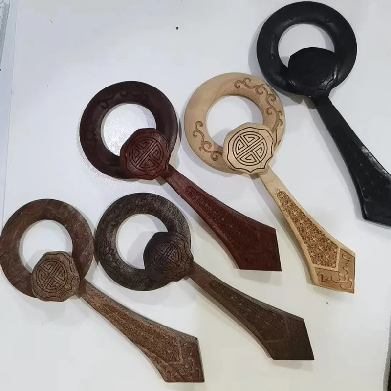 

1pc High Quality Buddhist Monk Robe Fastener Carved Wood Hook and Rings Set For Kasaya Robes