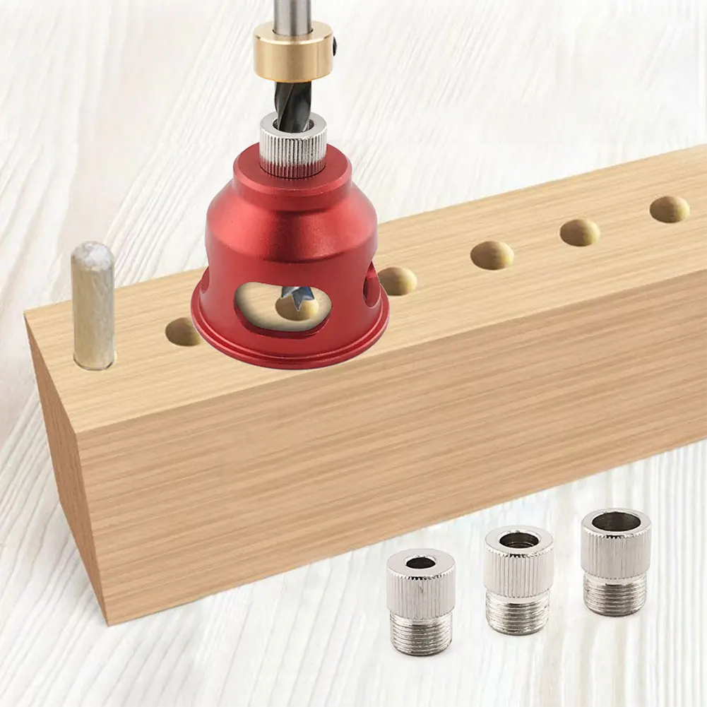 

Vertical Punching Locator W/ 2-10 MM Drill Bushing Right Angle Drill Hole Guide for Round Dowel Splicing Drilling Tools