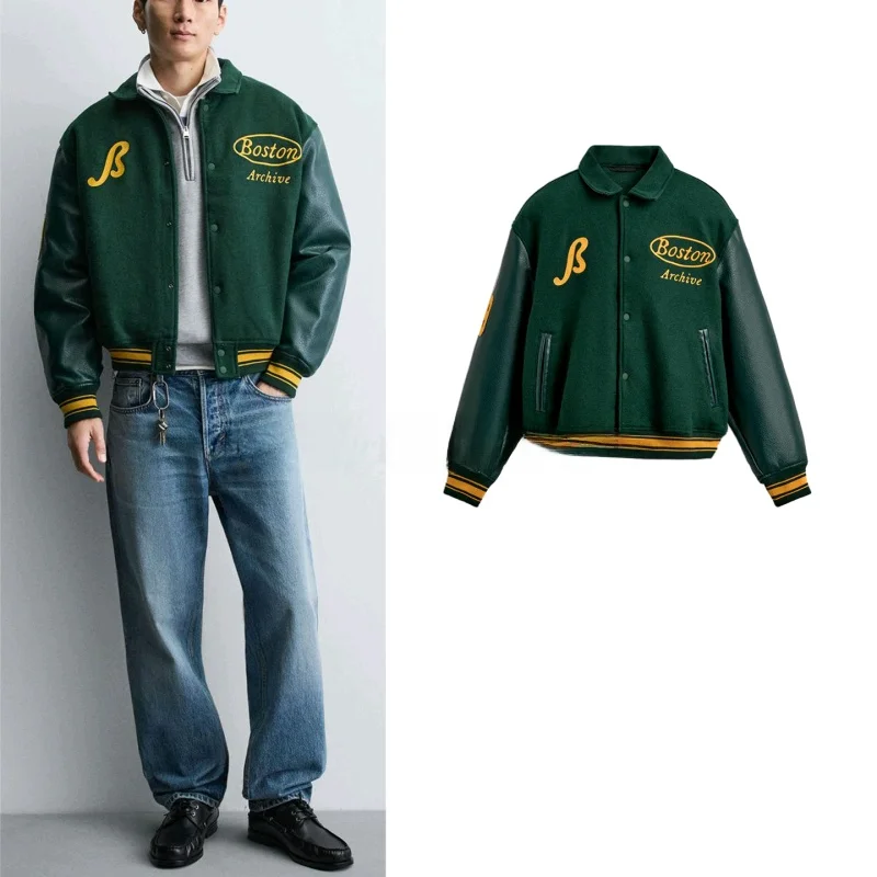 

Новая зимняя мужская куртка-пилот с длинным рукавом и воротником, в стиле колор-блок, стандартный крой, повседневный стиль, из полиэфирного волокна, теплая, молодежная, для активного отдыха