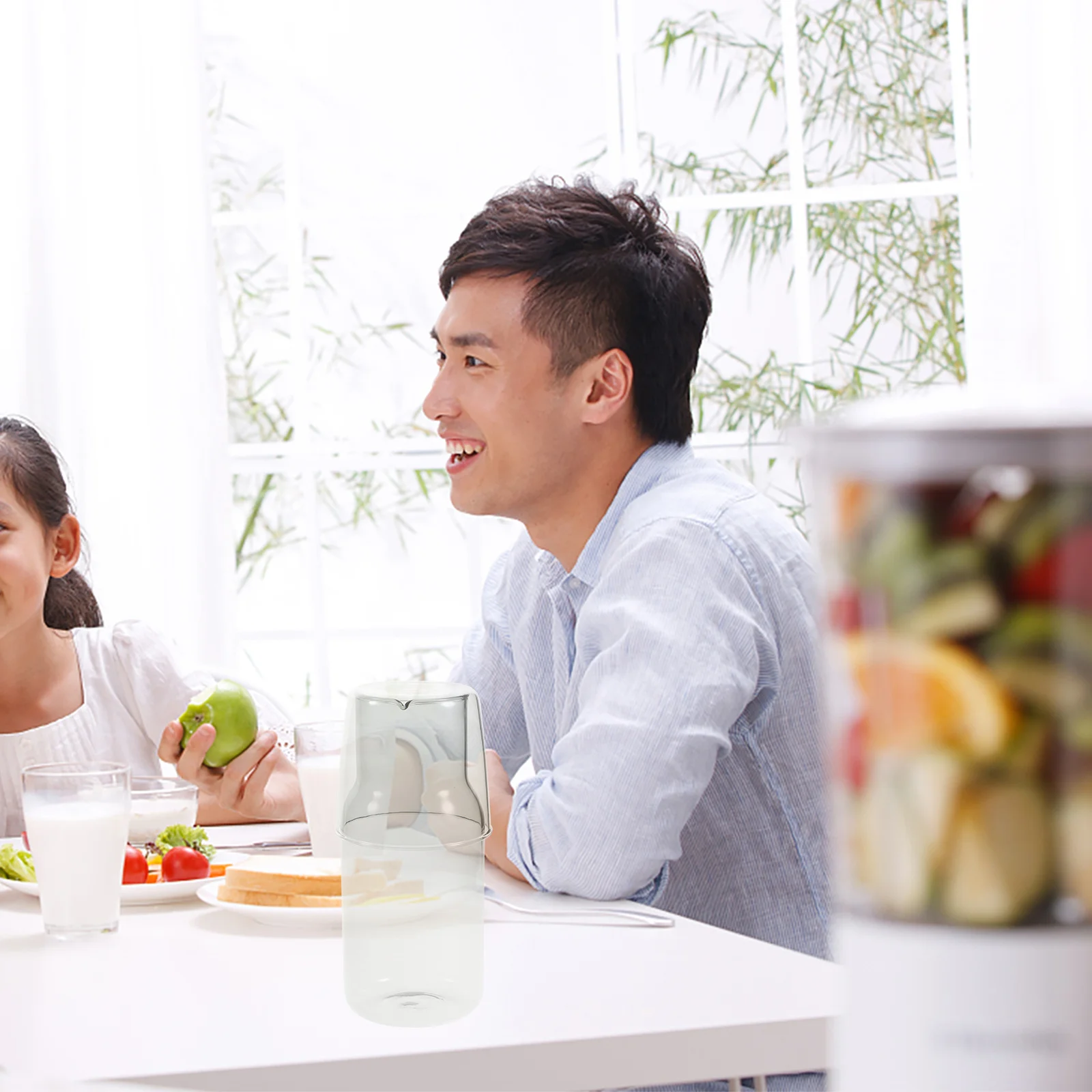 

1Set Glass Cup Water Kettle Set Full Body High Pressure Thickened Glass Home Drinking Supply Creative Unique Design