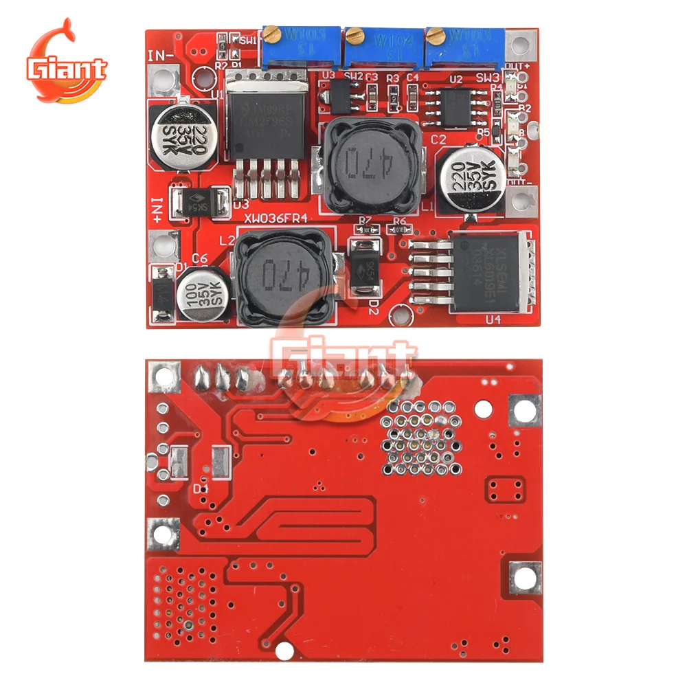 LM2577/ LM2596 Solar Energy Automatic DC Buck Step Down Boost Step Up Power Supply Module Current Voltage Regulator Converter