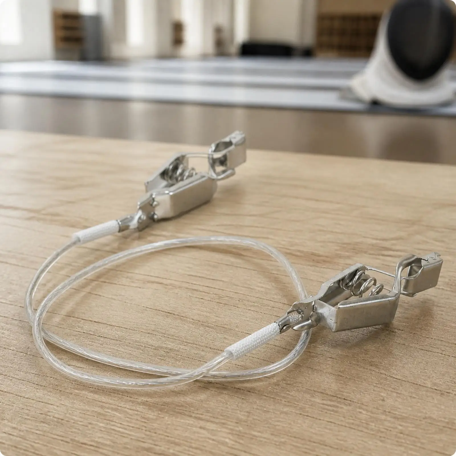 Adjustable Fencing Head Clip Line for Foil Sword Practice Sturdy Steel Connector Replacement for Worn Gear