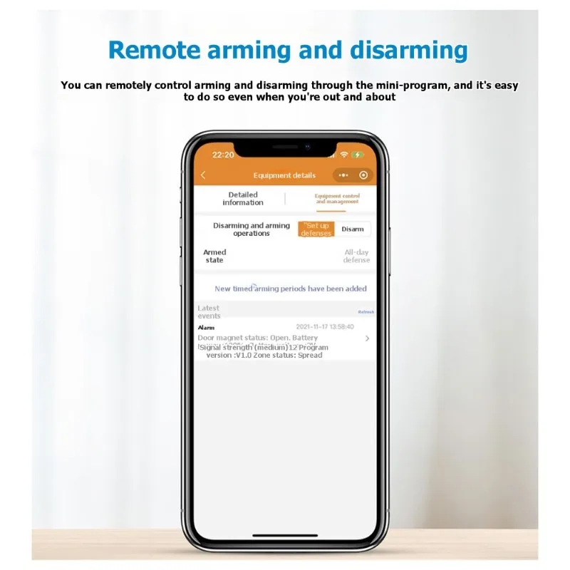 

ABUO- Wireless Alarm Detector For Home Security-Phone, SMS, App Notifications, Transparent Protective Case Alert