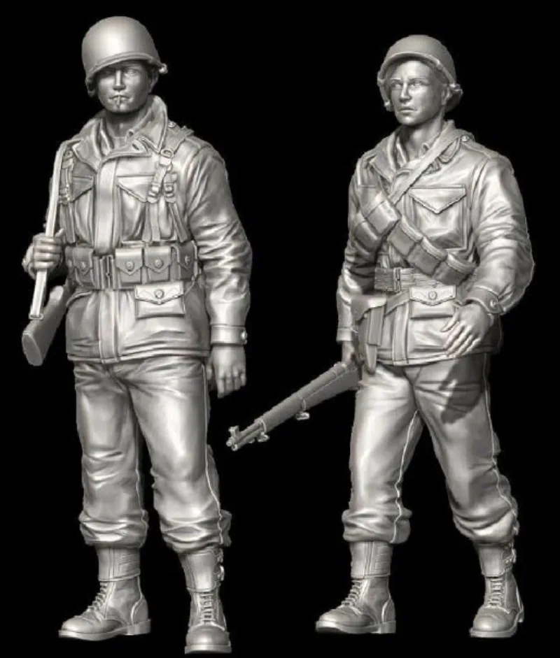 Kits de construcción de modelo de figura de resina 1/35, soldados de EE. UU. En miniatura de Hobby histórico en M43, conjunto de uniforme sin montar y sin pintar, N1508