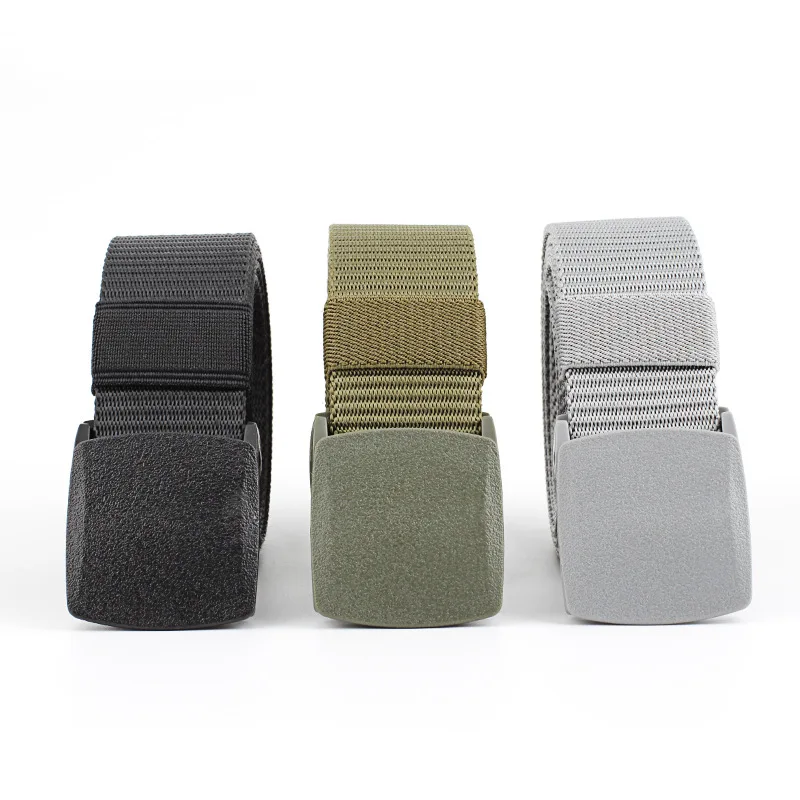 

New Men's Simple and Fashionable Popular Canvas Belt Men's Youth Belt Automatic Smooth Buckle Belts Nylon Casual Belt Unisex