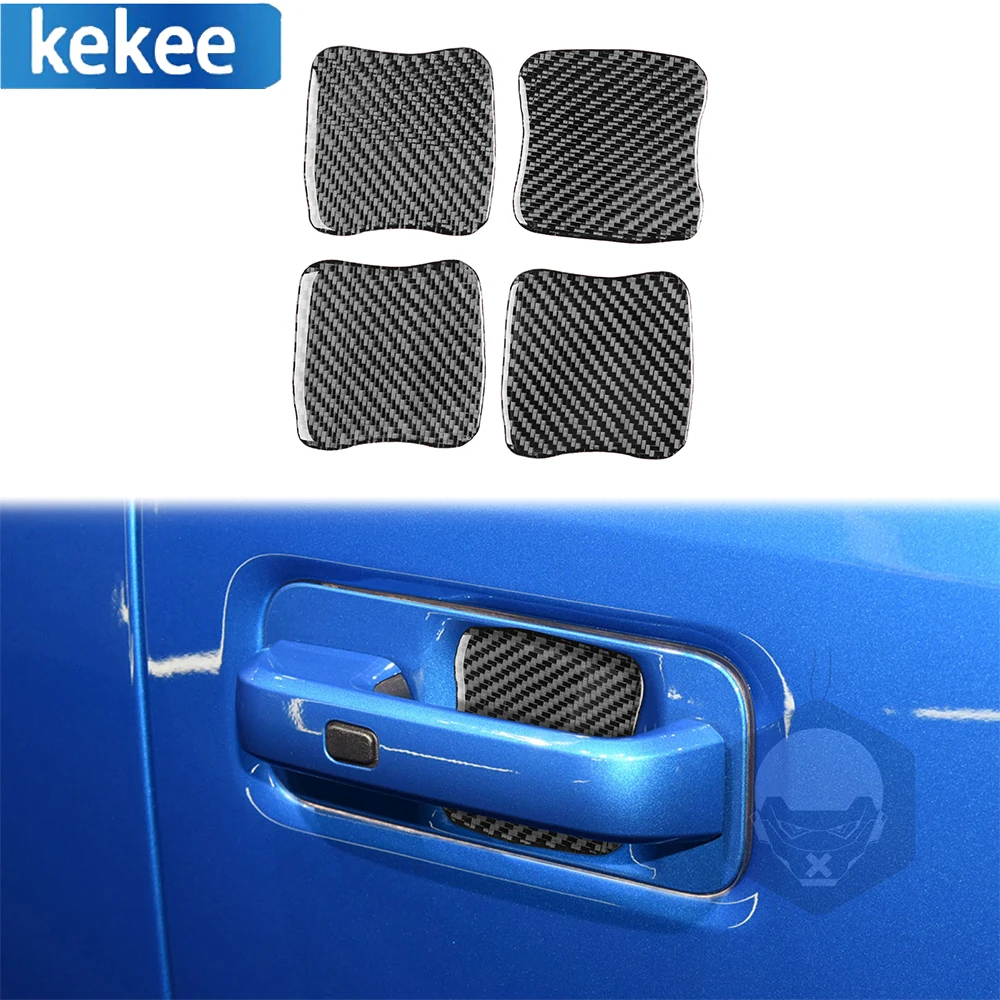 For Ford F150 Raptor 2015-2020 Carbon Fiber Door Handle Bowl Scratch Protective Exterior Accessories Cover Tuning Stickers Trim