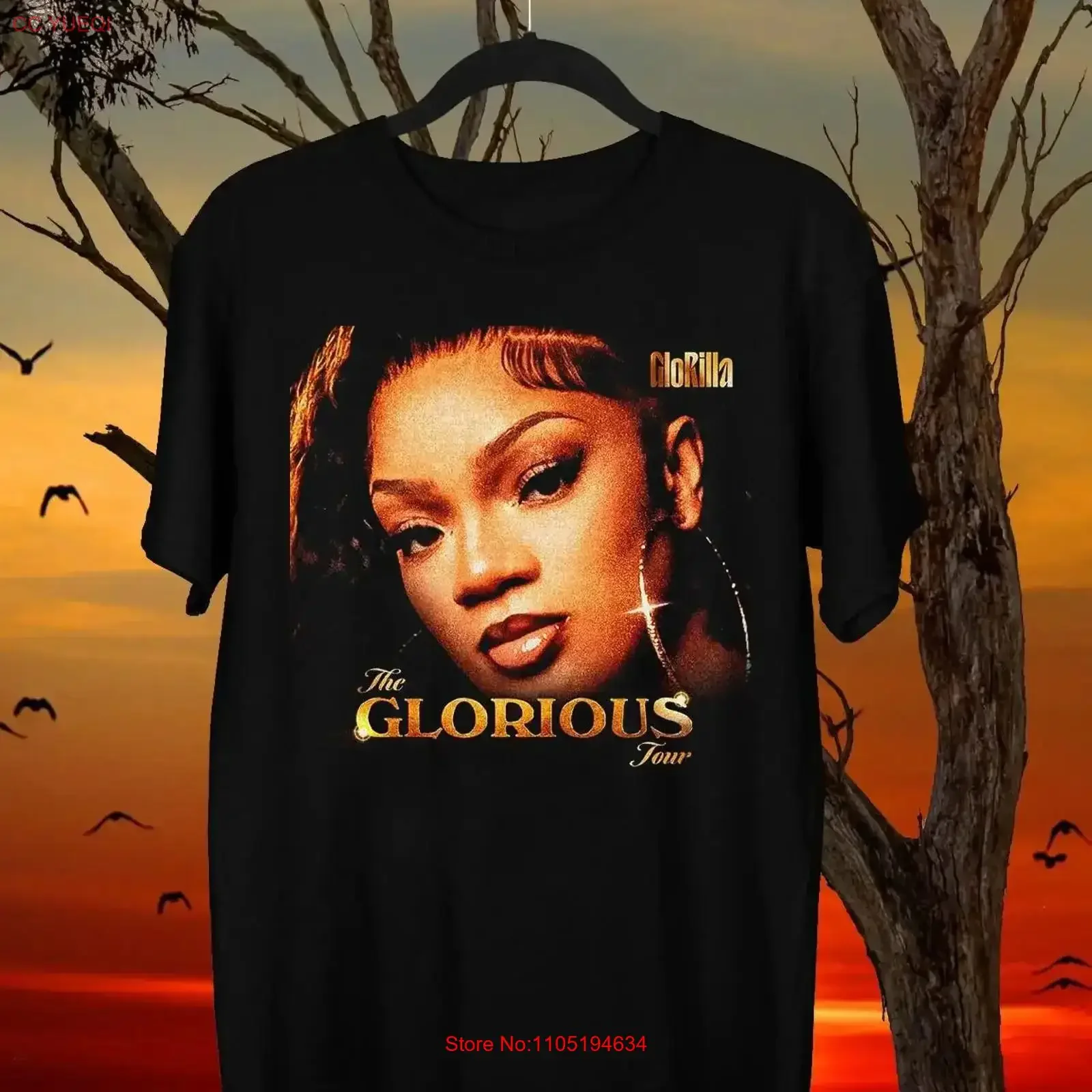 

GloRilla Tour 2025 The Glorious Black All Size GifT T Shirt vintage Washed Stretched Versatile designer clothes vintage Washed